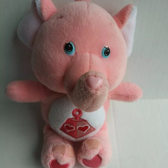 Care Bears Cousins Lotsa Heart Elephant Pink Plush Stuffed Animal 2003 10" - Picture 1 of 5